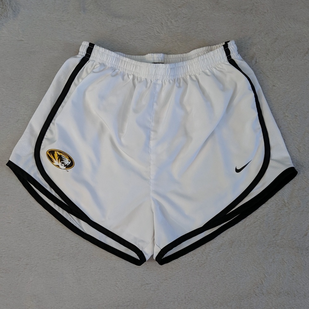 Nike Dri-Fit Mizzou White Running Shorts
